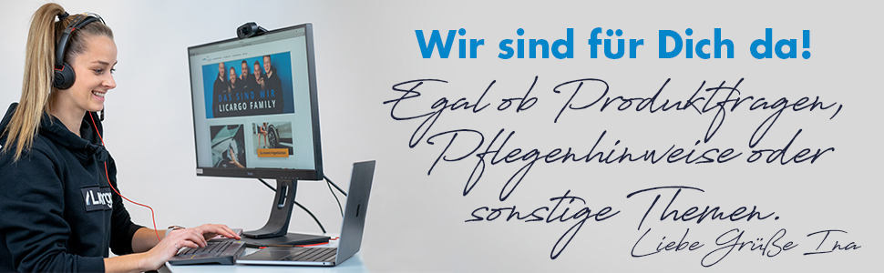 Ina kümmert sich persönlich um all Deine Anliegen rund um Dein Carbontuch.