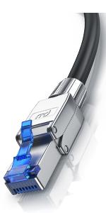 Cat 7 Netzwerkkabel Gigabit Ethernet LAN Kabel - Baumwollmantel - 10000 Mbit S - Patchkabel