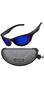 ZILLERATE Polarisierte Sport-Sonnenbrille, Blau