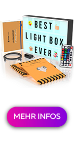 TESTSIEGER LED Lightbox mit Buchstaben A4 Leuchtkasten mit Farbwechsel MEGA Set
