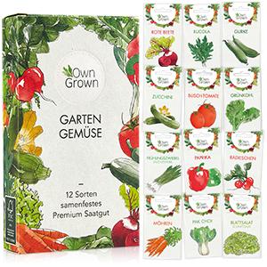 Das Garten Gemüse Samen Set von OwnGrown zur Anzucht von 12 Gemüe Sorten