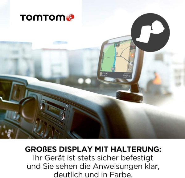 TomTom LKW Navigationsgerät GO Professional 520 (5 Zoll, Sonderziele und Routen für LKW, Stauvermeidung dank TomTom Traffic, Karten-Updates Europa, Updates über Wi-Fi, hochwertige Halterung) – Bild 3