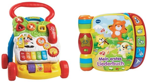 Vtech 80-077076 Spiel- und Laufwagen Lauflernhilfe & 80-166704 Mein erstes Liederbuch, Voilet – Bild 4