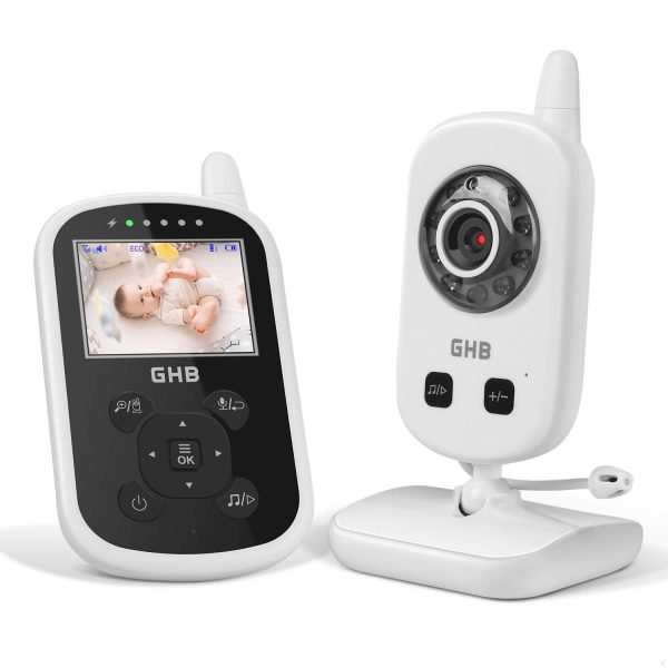 GHB Baby Monitor Babyphone mit LCD Bildschirm Schwarz