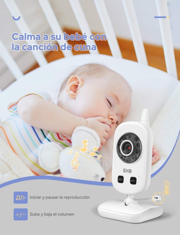 GHB Baby Monitor Babyphone mit LCD Bildschirm Schwarz – Bild 4