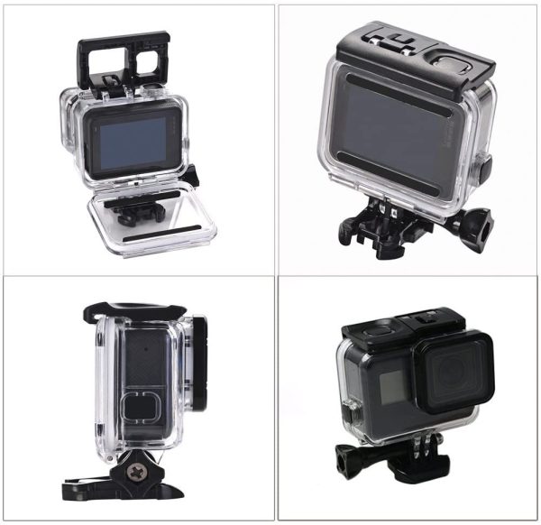 Wasserdichtes Gehäuse für GoPro Hero 7 Hero 6 Hero 5 Hero 2018 Schwarz Zubehör, Gehäuse Schutzhülle mit Anti-Beschlag-Einsätzen und Filterset, geeignet für Unterwasser-Tauchfotografie, 45 m – Bild 2