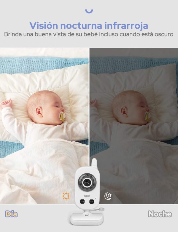 GHB Baby Monitor Babyphone mit LCD Bildschirm Schwarz – Bild 7