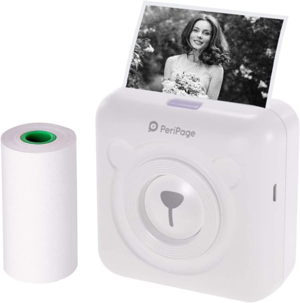 PeriPage Mini Fotodrucker All-in-One Mobiler Drucker Kabellos BT Bild/Foto/Etikett/Memo/AR-Foto-Funktion Mini Drucker mit USB-Kabel Unterstützung für Android iOS Smartphone Windows – Bild 4