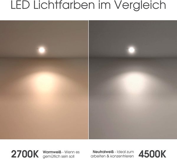 LED Spiegelleuchte LEVA 2-in-1 Aufbauleuchte oder Klemmleuchte 50cm in chrom, 8W IP44, neutralweiß 4500K - für Möbel, Spiegel und Bad – Bild 6