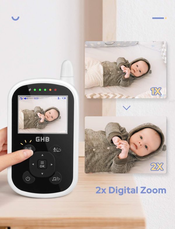 GHB Baby Monitor Babyphone mit LCD Bildschirm Schwarz – Bild 5