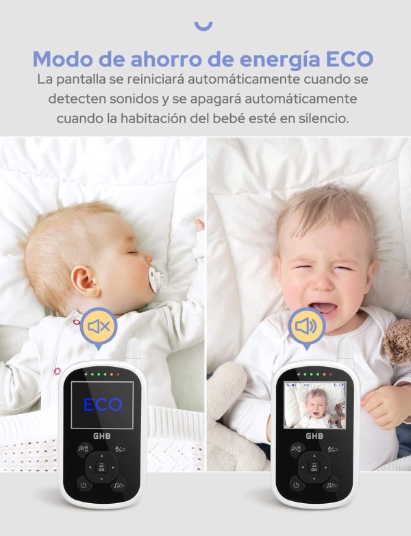 GHB Baby Monitor Babyphone mit LCD Bildschirm Schwarz – Bild 8