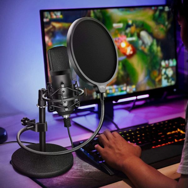 YOTTO Mikrofon Popschutz Mic Windschutz Schaum Windschutzscheibe Pop Filter für Blue Yeti, MXL, Audio Technica und andere Mikrofone