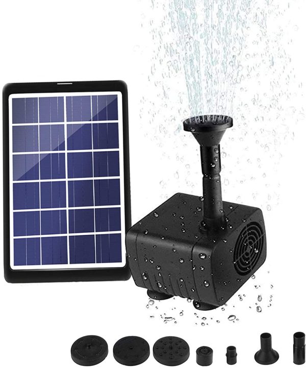 Solar Springbrunnen,Solar Teichpumpe Garten Wasserpumpe Solarpumpe mit