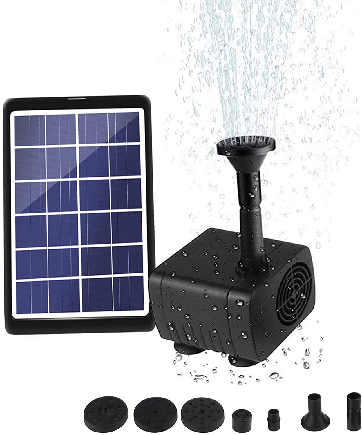 Solar Springbrunnen,Solar Teichpumpe Garten Wasserpumpe Solarpumpe mit