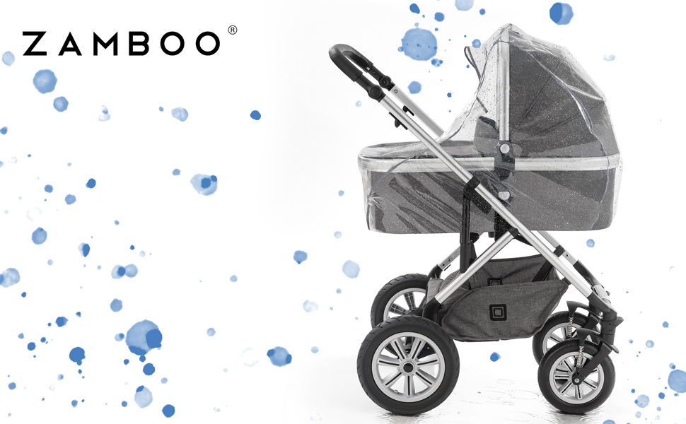 Zamboo Regenschutz für Kinderwagen Babywanne