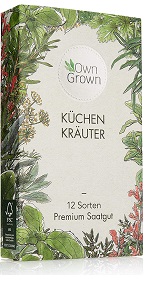 OwnGrown Kräuter Samen Set Obst Gemüse Saatgut Garten Balkon Sonnenblumen Bienenwiese 