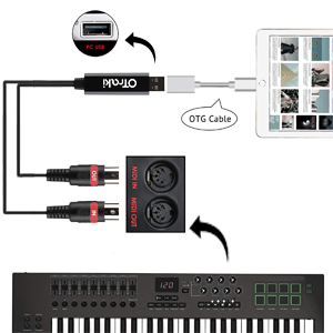 Midi USB Kabel Interface Konverter