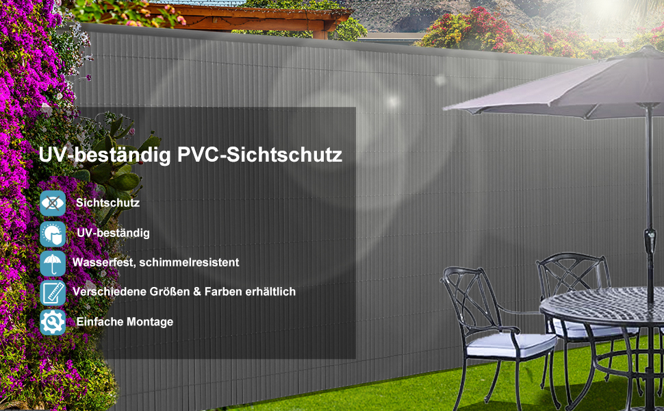 PVC Sichtschutzmatte