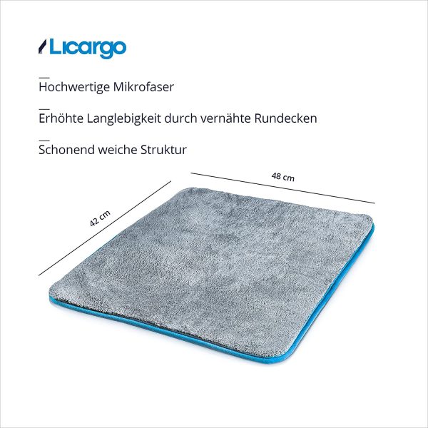 ® 1x Saugstarke Mikrofasertücher mit 1100 GSM - Lackschonend Dank ultraweicher Mikrofaser - fusselfreie Poliertücher - Microfasertuch Autopflege, Mikrofasertücher Auto Polieren - 42x48cm – Bild 3