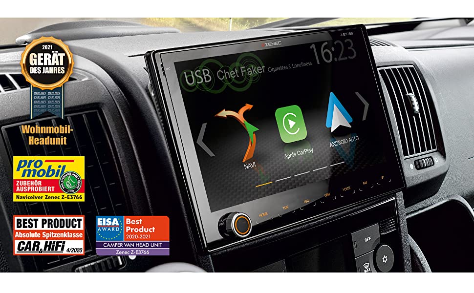 DER ZENEC Z-E3766 mit Apple CarPlay und Android Auto