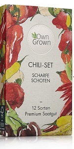 OwnGrown Saatgut Samen Gemüse Kräuter Blumen Garten Balkon Chili Beet Sonnenblumen Quelltabletten