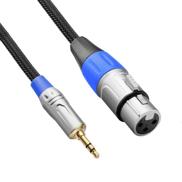 TISINO XLR auf 3,5 mm Mikrofonkabel, unsymmetrische XLR Buchse auf 3,5-mm aux Klinken stecker Adapter für Camcorder, DSLR-Kameras, Computeraufzeichnungsgerät und mehr, 0,3m – Bild 7