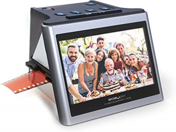 'Cyberscanner View' 3 in 1 Dia- & Film-Scanner mit 14 MP Sensor, einfache Handhabung, 12,7 cm (5 Zoll) Display, bis 22 MP Auflösung, Schwarz/Silber – Bild 4