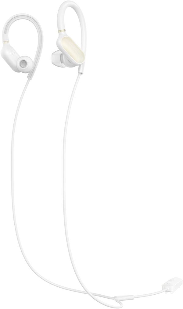 Xiaomi Mi Sports Bluetooth Earphones Wireless In-Ear Kopfhörer für iOS/Android (Freisprechfunktion, Lautstärkeregelung, 7 Stunden Wiedergabezeit, einstellbare Ohrbügel, schweiß-/wasserdicht) Weiß – Bild 2