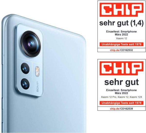 Xiaomi 12-Smartphone+Kopfhörer, 8+128GB Handy ohne Vertrag, 6.28" 120Hz AMOLED Display, Snapdragon 8 Gen 1, 50MP Dreifach-Kamera in Profiqualität, 4500mAh, Blau(2 Jahre Garantie+Amazon DE Exclusive) – Bild 3