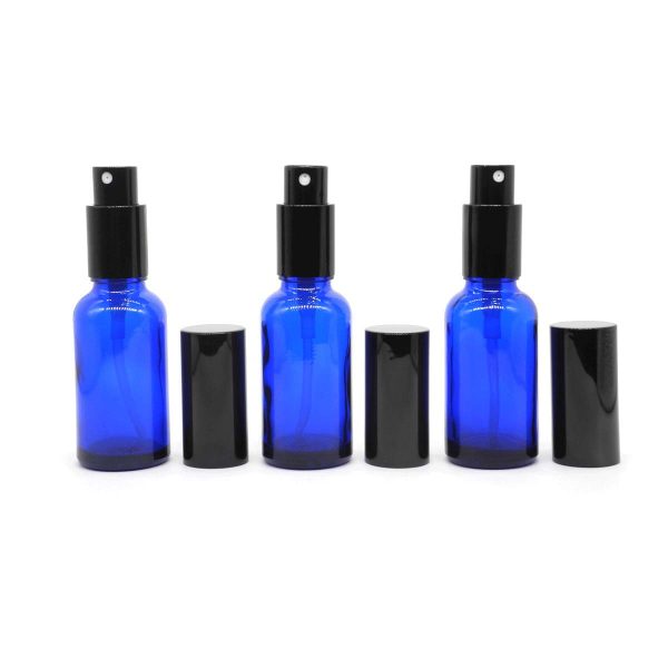 Yizhao Blau Leer Sprühflasche Glas 30ml mit [zerstäuber], Sprühflasche Klein für Ätherisches Öl,Aromatherapie-Gemische,Parfüm,Massage,Chemische Flüssigkeit,Apotheker, 6 Stück, Blau