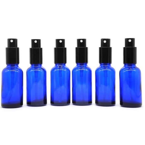 Yizhao Blau Leer Sprühflasche Glas 30ml mit [zerstäuber], Sprühflasche Klein für Ätherisches Öl,Aromatherapie-Gemische,Parfüm,Massage,Chemische Flüssigkeit,Apotheker, 6 Stück, Blau – Bild 8