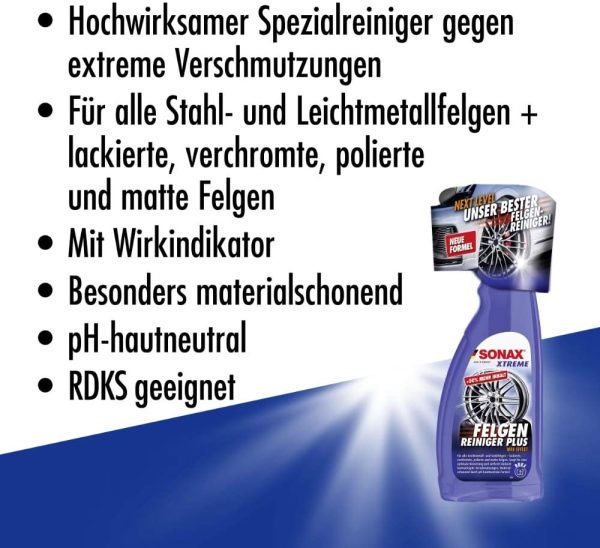 XTREME Felgenreiniger PLUS (1 Liter) effiziente und säurefreie Reinigung aller Leichtmetall- und Stahlfelgen sowie lackierte, verchromte und polierte Felgen | Art-Nr. 02313000 – Bild 4