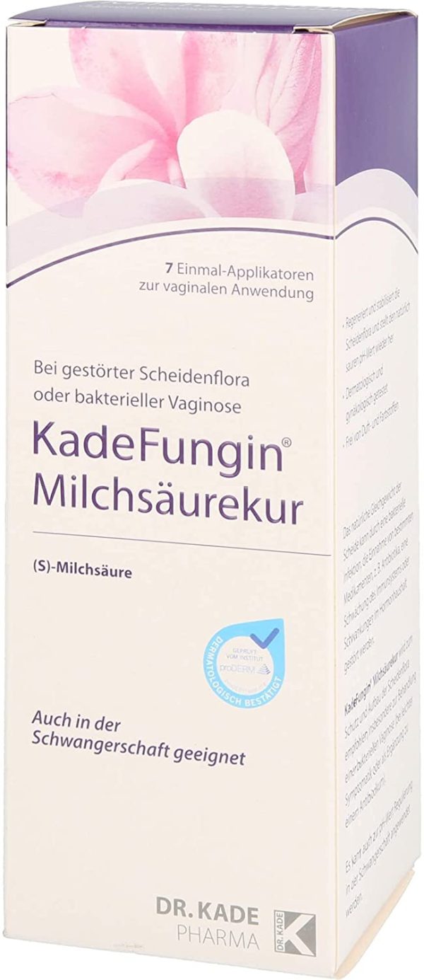 KadeFungin Milchsäurekur mit Milchsäure: Die Regenerations-Kur, 7 Einmal-Applikatoren zur vaginalen Anwendung