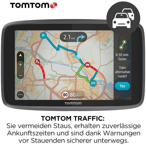 TomTom LKW Navigationsgerät GO Professional 520 (5 Zoll, Sonderziele und Routen für LKW, Stauvermeidung dank TomTom Traffic, Karten-Updates Europa, Updates über Wi-Fi, hochwertige Halterung) – Bild 6