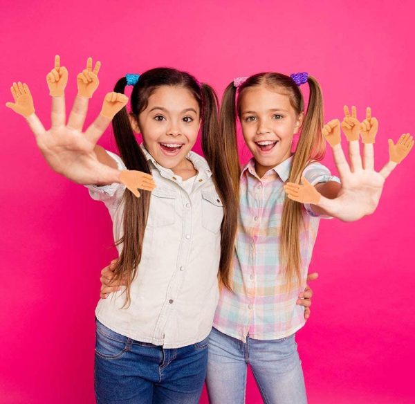 Yolococa Tiny Hands Kleine Hände Fingerpuppen Linke und Rechte Hand Schere, Stein, Papier Tiktok Spiel Streich Spielzeug (5 Stück) – Bild 5