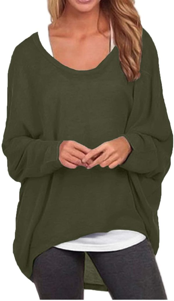 ZANZEA Damen Lose Asymmetrisch Jumper Sweatshirt Pullover Bluse Oberteile Oversize Tops – Bild 2