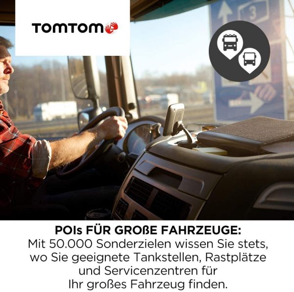 TomTom LKW Navigationsgerät GO Professional 520 (5 Zoll, Sonderziele und Routen für LKW, Stauvermeidung dank TomTom Traffic, Karten-Updates Europa, Updates über Wi-Fi, hochwertige Halterung) – Bild 9