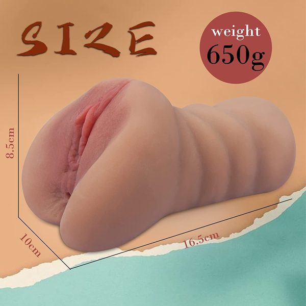 Xocity 650G Realistische Masturbator, Mastubrator Mann Sex Spielzeug Pussy Taschenmuschi Realistisch Groß mit 3D Vagina Klitoris Anal Erotik Sexspielzeug für Männer Masturbieren Mann – Bild 3