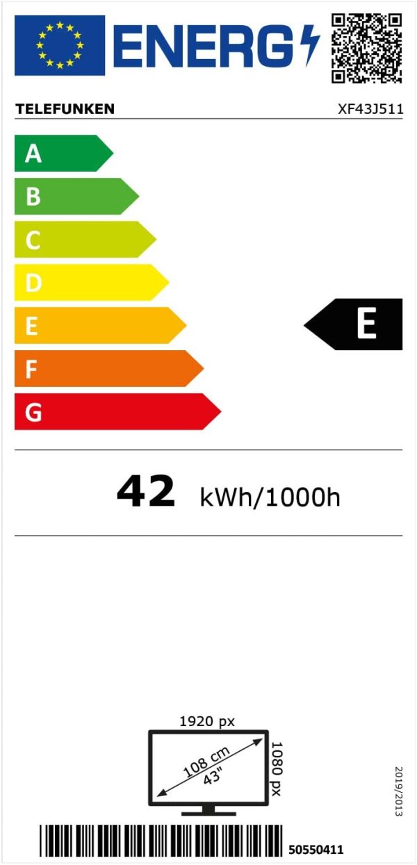 XF43J511 43 Zoll Fernseher (Smart TV, Prime Video / Netflix / YouTube, Full HD, Works with Alexa, Triple-Tuner) [Modelljahr 2021]
