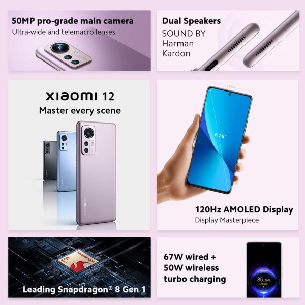 Xiaomi 12-Smartphone+Kopfhörer, 8+128GB Handy ohne Vertrag, 6.28" 120Hz AMOLED Display, Snapdragon 8 Gen 1, 50MP Dreifach-Kamera in Profiqualität, 4500mAh, Blau(2 Jahre Garantie+Amazon DE Exclusive) – Bild 5