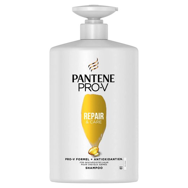 Pantene Pro-V XXL Repair & Care Shampoo für Geschädigtes Haar, 1 Liter, Pumpspender, Haarpflege Trockenes Haar, Shampoo Damen, Haarpflege für Trockene Haare, Haarpflege Glanz, XXL Shampoo Spender – Bild 4