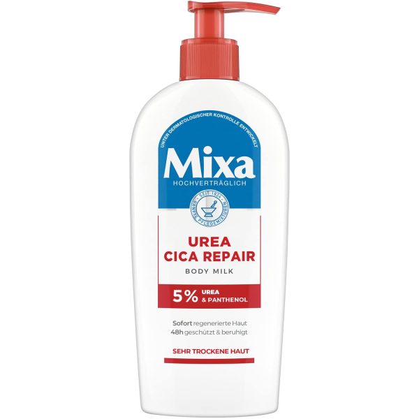 Mixa Urea Cica Repair Body Milk, beruhigende und schützende Körpermilch, mit Urea und Panthenol, für sehr trockene Haut, hochverträglich, 250 ml – Bild 5