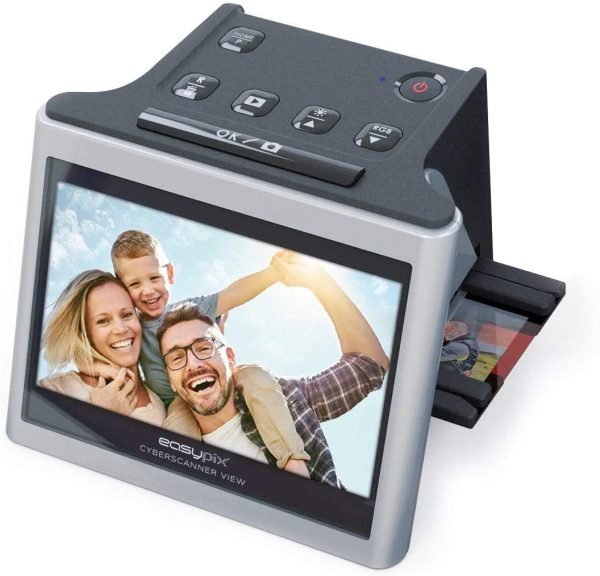 'Cyberscanner View' 3 in 1 Dia- & Film-Scanner mit 14 MP Sensor, einfache Handhabung, 12,7 cm (5 Zoll) Display, bis 22 MP Auflösung, Schwarz/Silber – Bild 3