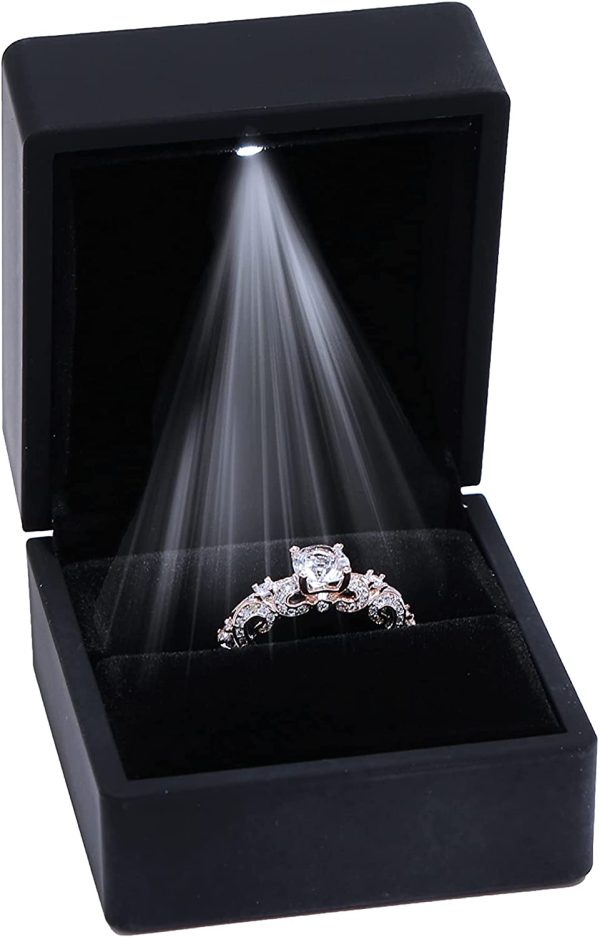 ZADAWERK® Ringbox - mit LED -  - Schmuck, Hochzeit, Verlobung, Heiratsantrag – Bild 7