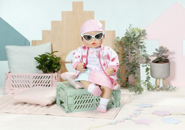 Zapf Creation 706275 Baby Annabell Deluxe Frühling 43cm - Puppenoutfit Bekleiungsset für den Frühling mi Rock, T Shirt, Bomberjacke, Mütze und Sonnebrille – Bild 3