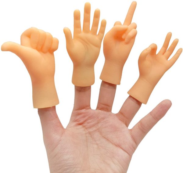 Yolococa Tiny Hands Kleine Hände Mini Hände Fingerpuppen Linke und Rechte Hand Streichspielzeug (8 Stück) – Bild 7