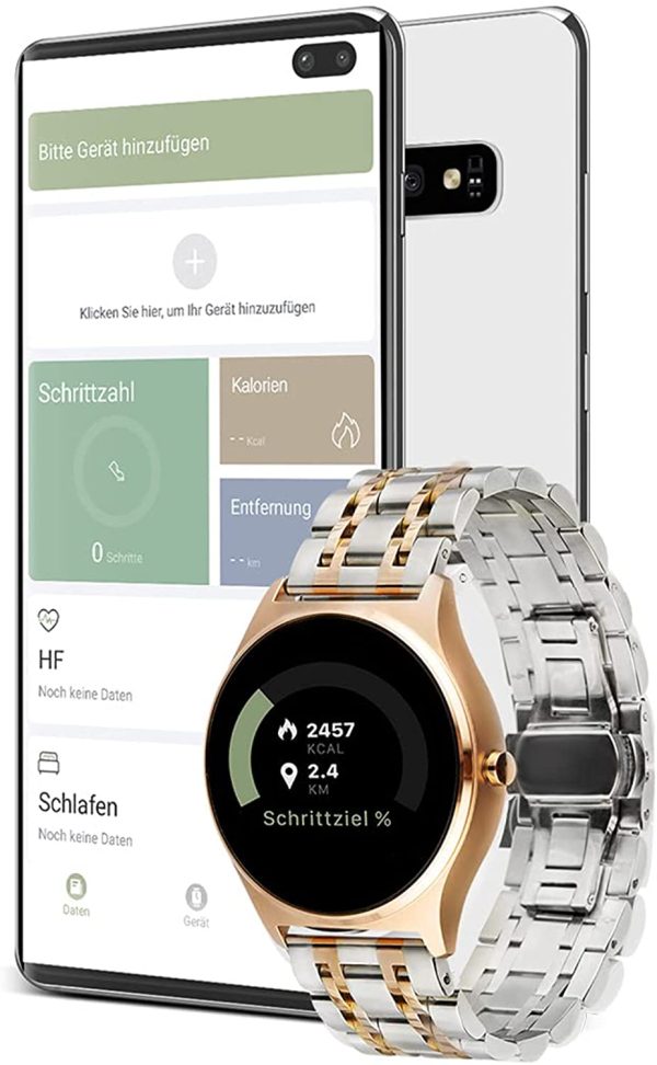 X-Watch JOLI XW PRO Damen Smartwatch Armbanduhr Touch-Farbdisplay Fitnesstracker Pulsuhr Blutdruckmesser Schrittzähler Damen Smart Watch mit Zyklusmonitor iOS und Android – Bild 6