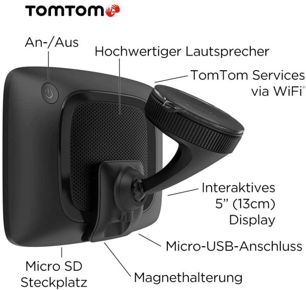 TomTom LKW Navigationsgerät GO Professional 520 (5 Zoll, Sonderziele und Routen für LKW, Stauvermeidung dank TomTom Traffic, Karten-Updates Europa, Updates über Wi-Fi, hochwertige Halterung) – Bild 4