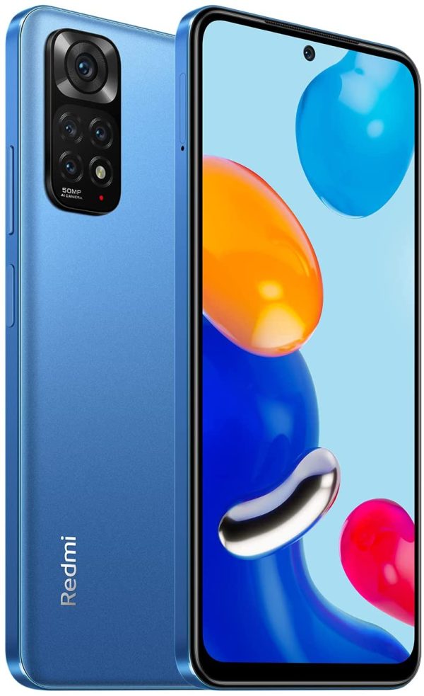 Xiaomi Redmi Note 11 Smartphone 6,43" FHD+ DotDisplay, 90Hz FHD+ AMOLED DotDisplay, 50MP Al Quad Kamera, 5000mAh (typ) Akku, Dual-SIM 4G 64GB Twilight Blue [Globale Version]