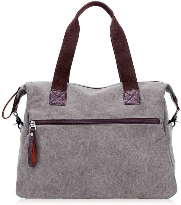 Nlyefa Damen Canvas Handtasche Umhängetasche große Damentasche Henkeltasche Canvas Tasche, EINWEG – Bild 6